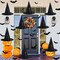 W-Plus Halloween Decorations Witch Hats – 8 Pack Black Hanging Witches Hats with 32 PCS 3D Bats, Indoor/Outdoor Halloween Decor & Witch Costume Accessories for Party Decoration